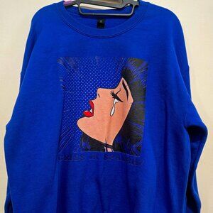 *Cries in Spanish* Royal Blue sweatshirt - Sz Large